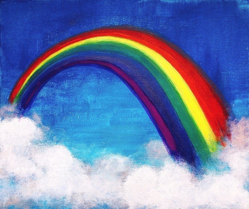 虹を描く｜月夜と猫