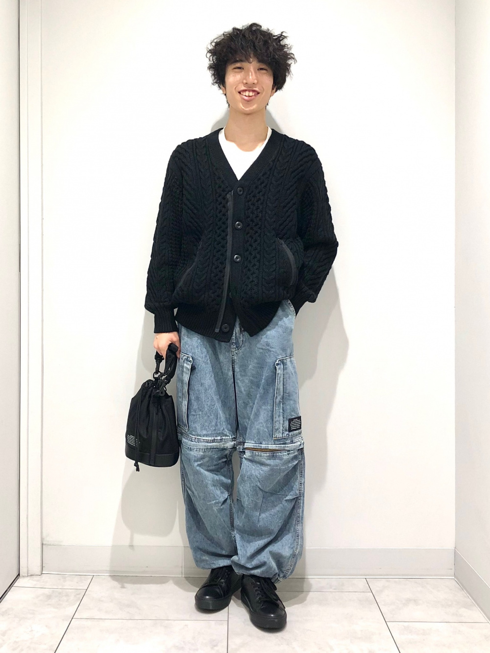 トラックパンツ UNDERCOVER(セットアップ可能)、ケーブルカーディガン