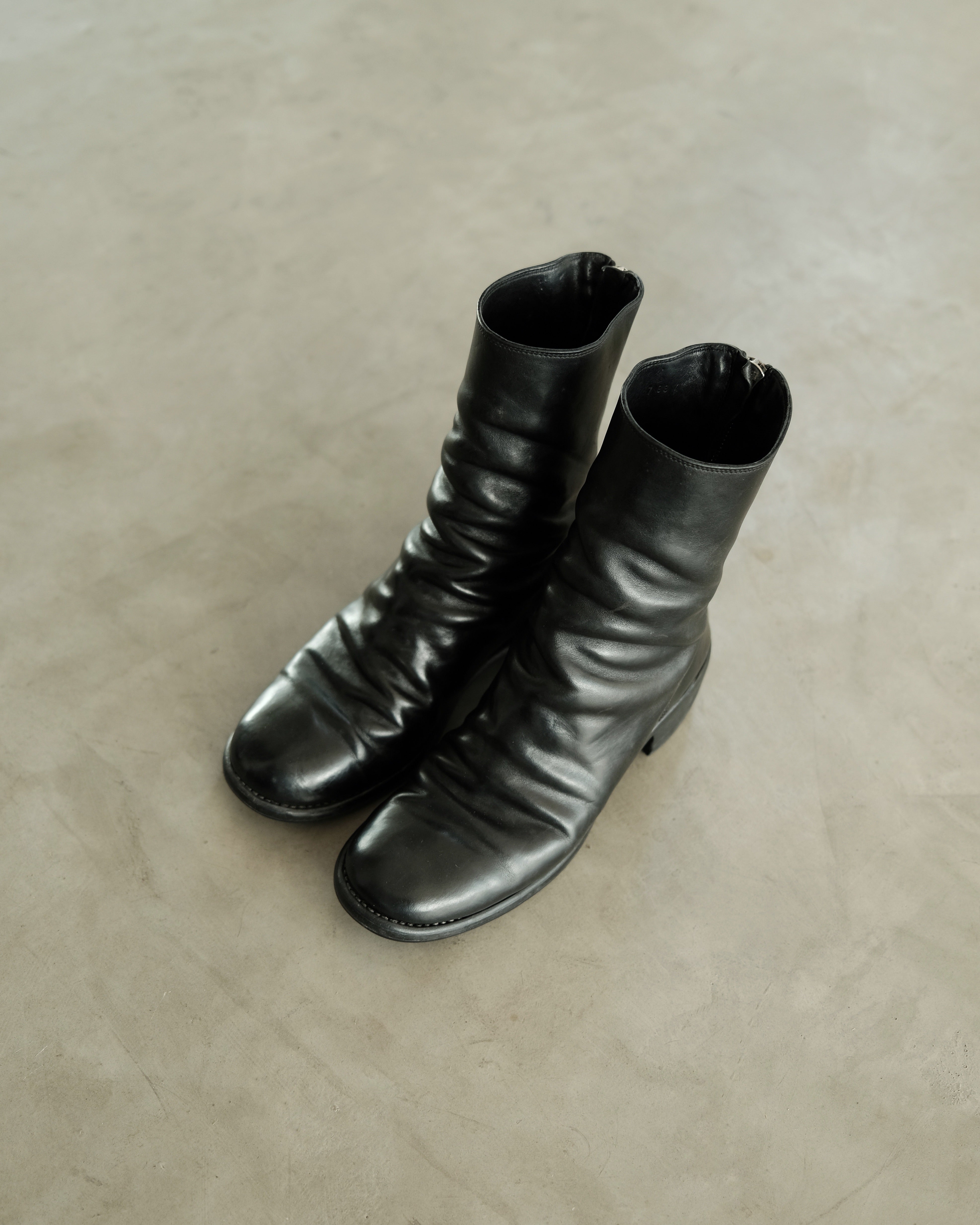 GUIDI 788z Black Horse Leather Back Zip Boot – Around The Shoes