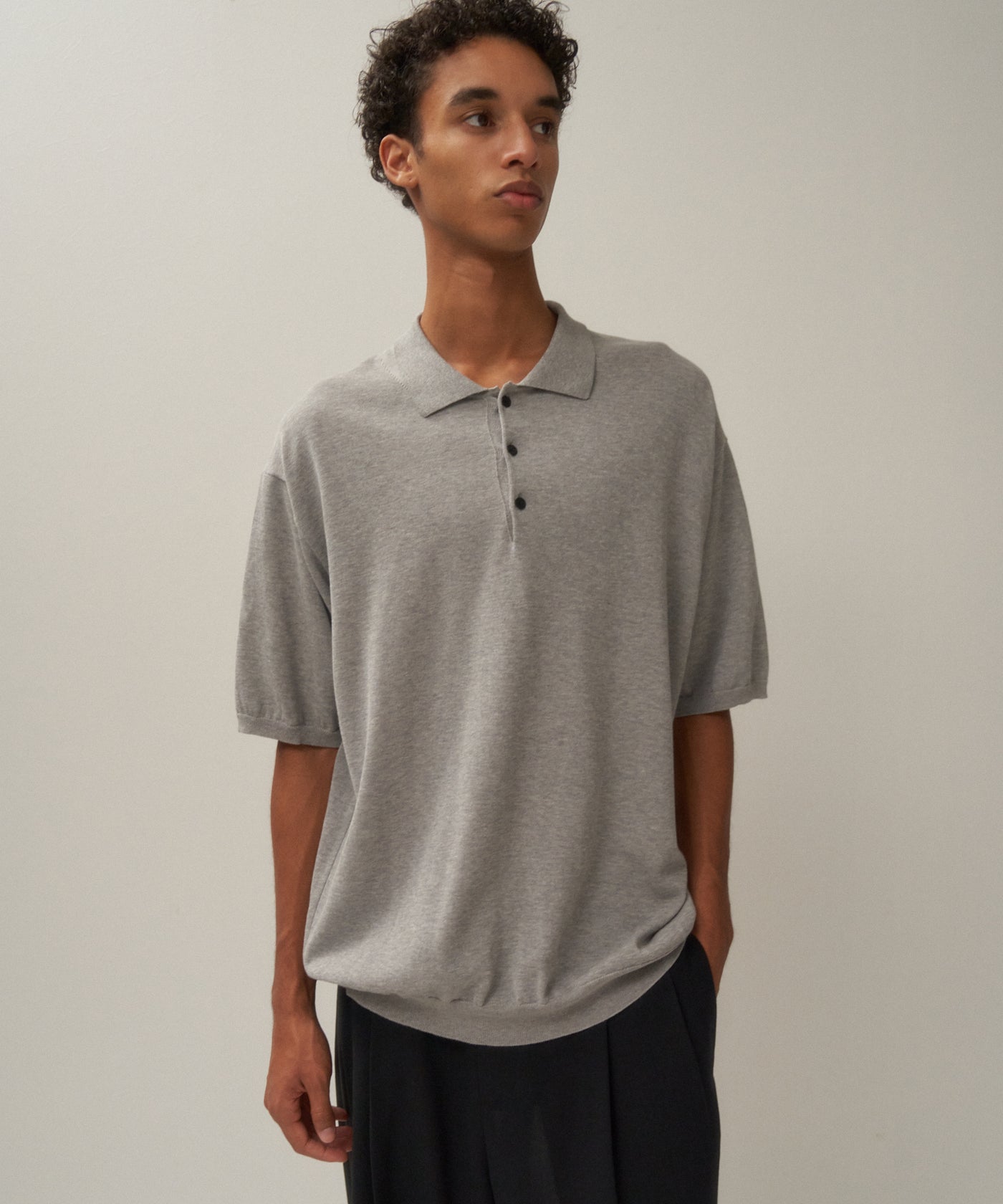 ATON ALPACA WASHI POLO SWEATER 【公式通販】