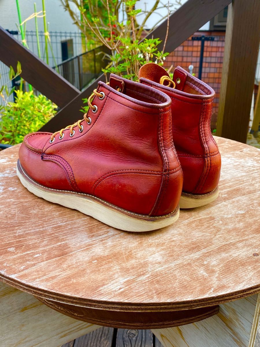 良品 レッドウィング 半円犬タグ 875 赤茶 US7ビンテージ アイリッシュ