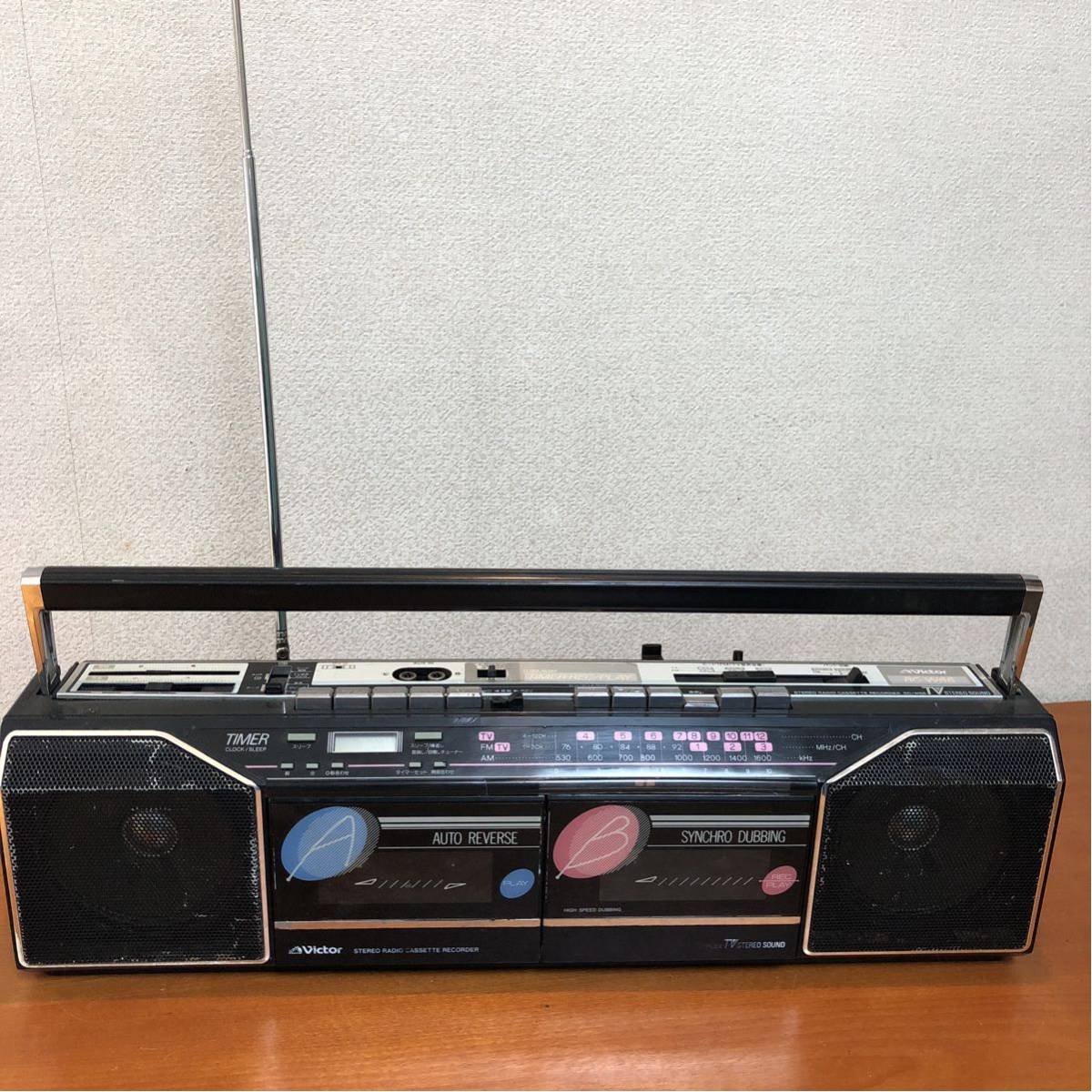 Yahoo!オークション - 【a177】ビクター Victor ステレオラジオカセッ