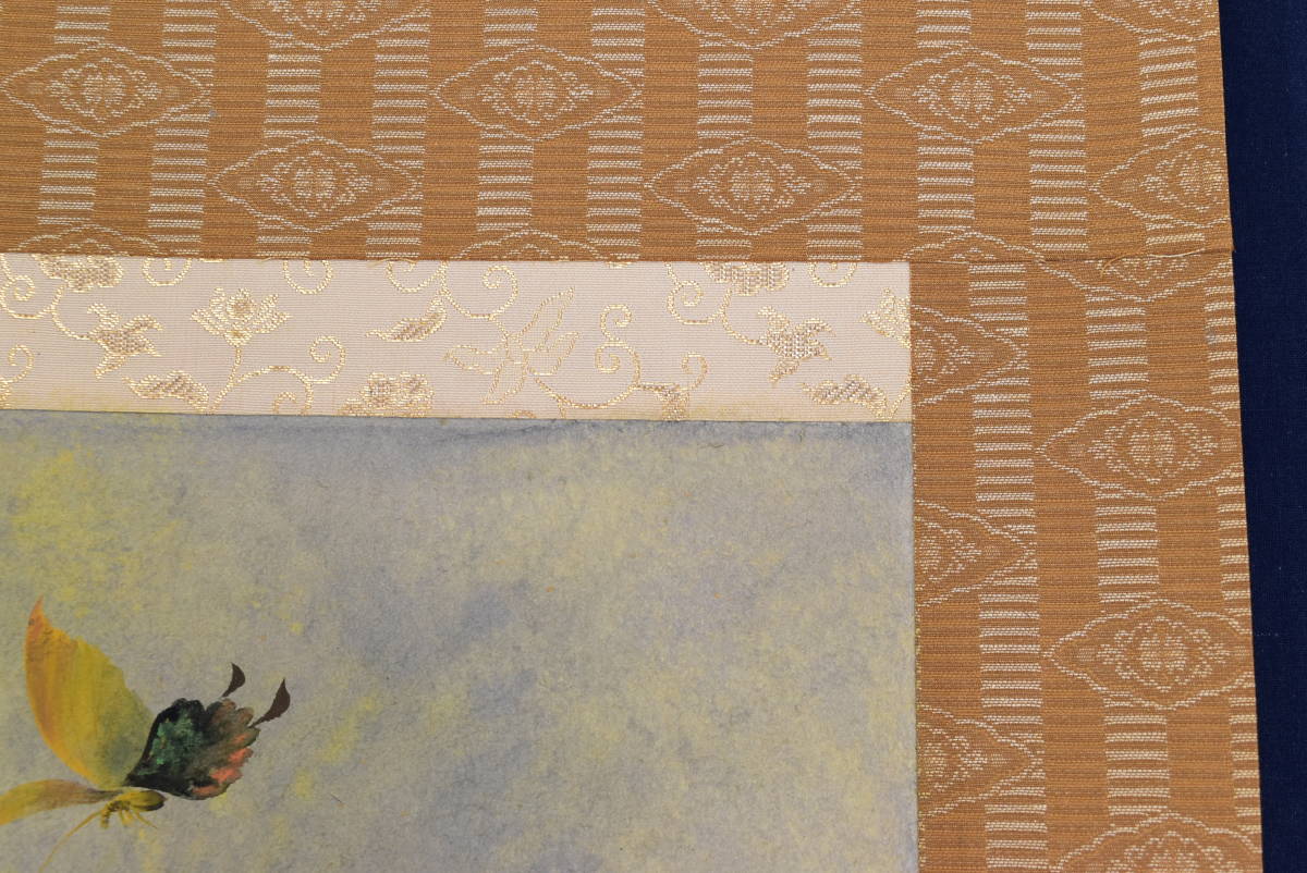 真作/秀峯/牡丹図//掛軸☆宝船☆AB-72