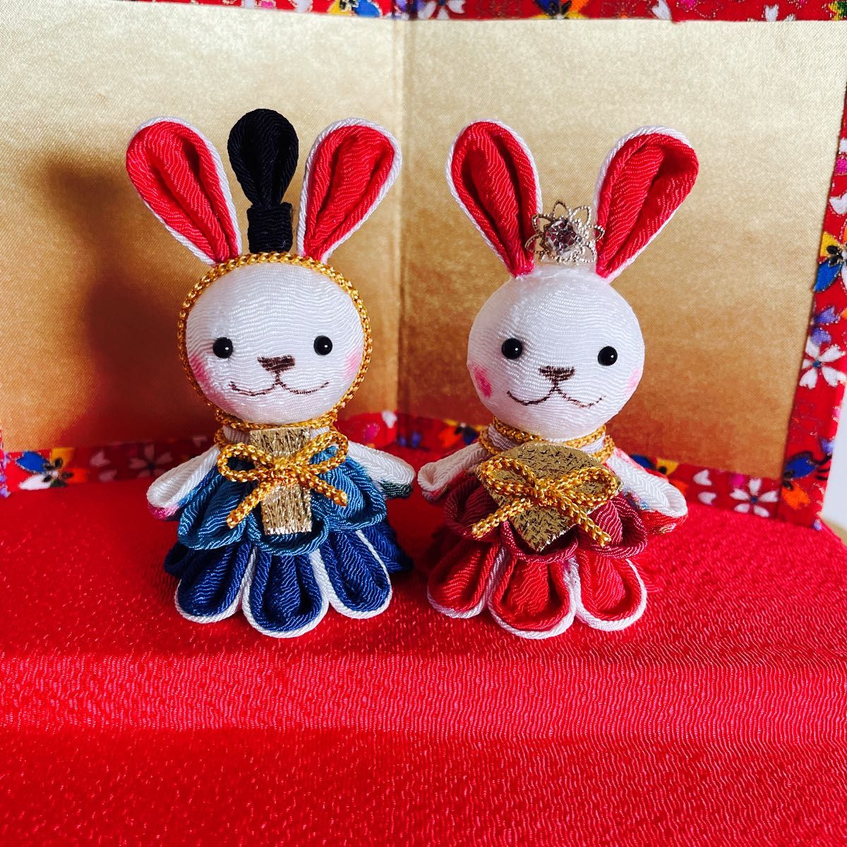 ラスト 3段飾り 雛壇 桃の節句 ひな祭り ちりめん細工 つまみ細工