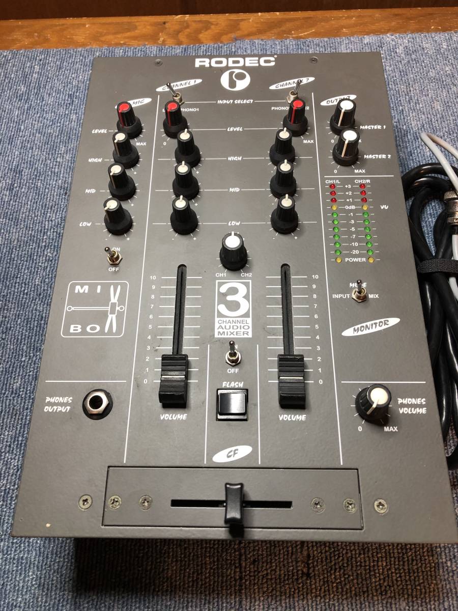 Yahoo!オークション - 【動作確認済】【希少】 RODEC DJミキサー MIXBO