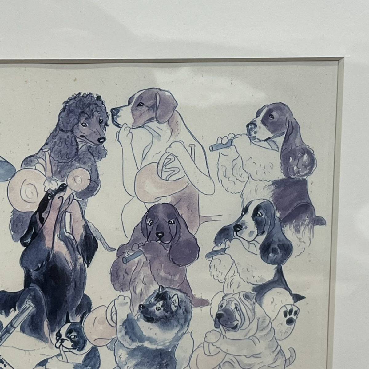 Yahoo!オークション - 山本容子 ヤマモトヨーコ 絵画 犬 ドッグアート