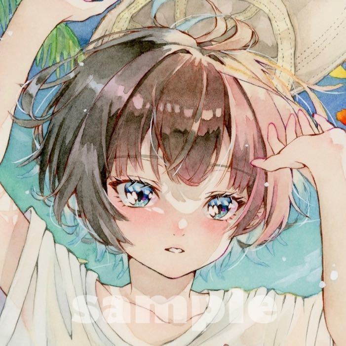 Yahoo!オークション - 手描きイラストオリジナル 透明水彩 アナログ原