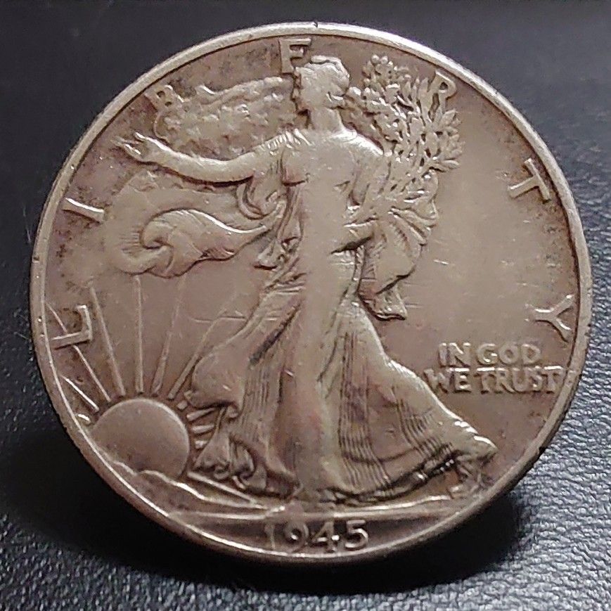 1945年アメリカ銀貨 ウォーキングリバティ ハーフダラー silver900
