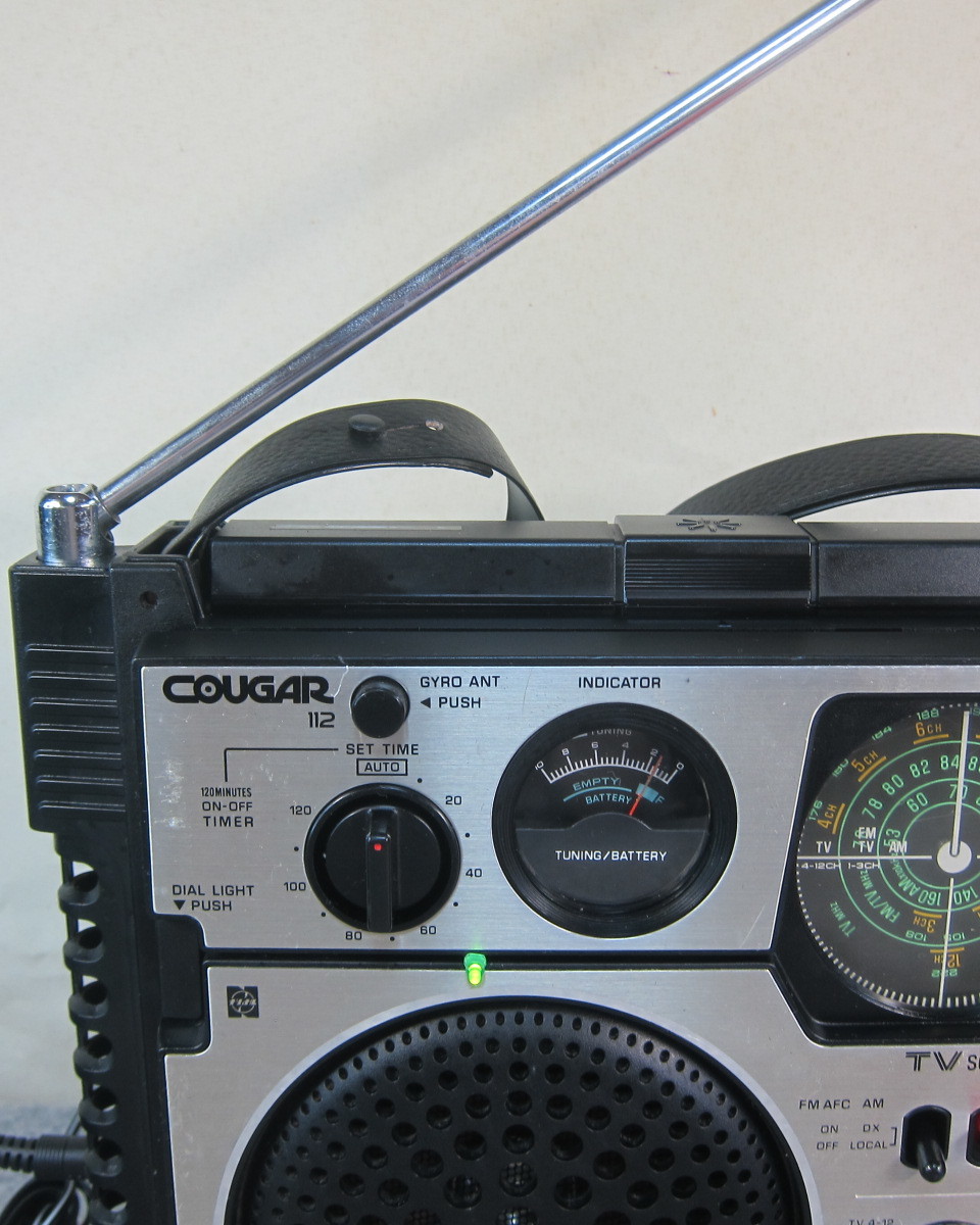 National クーガ112 RF-1120 FM/MW/TVバンド 電源表示付 ケース付 AC