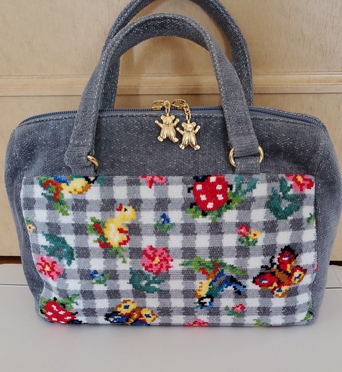 フェイラー ハイジ チェック グレー ボストンバッグ｜Yahoo!フリマ（旧