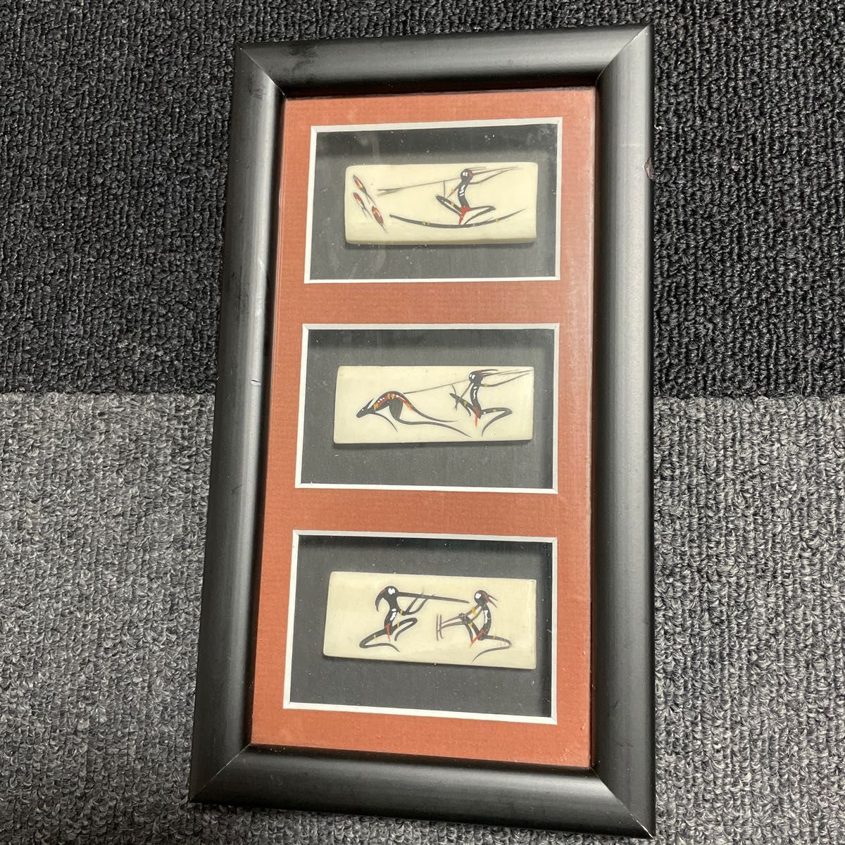 カンガルーボーンアート オーストラリア アボリジニ民芸品 骨 22×12cm