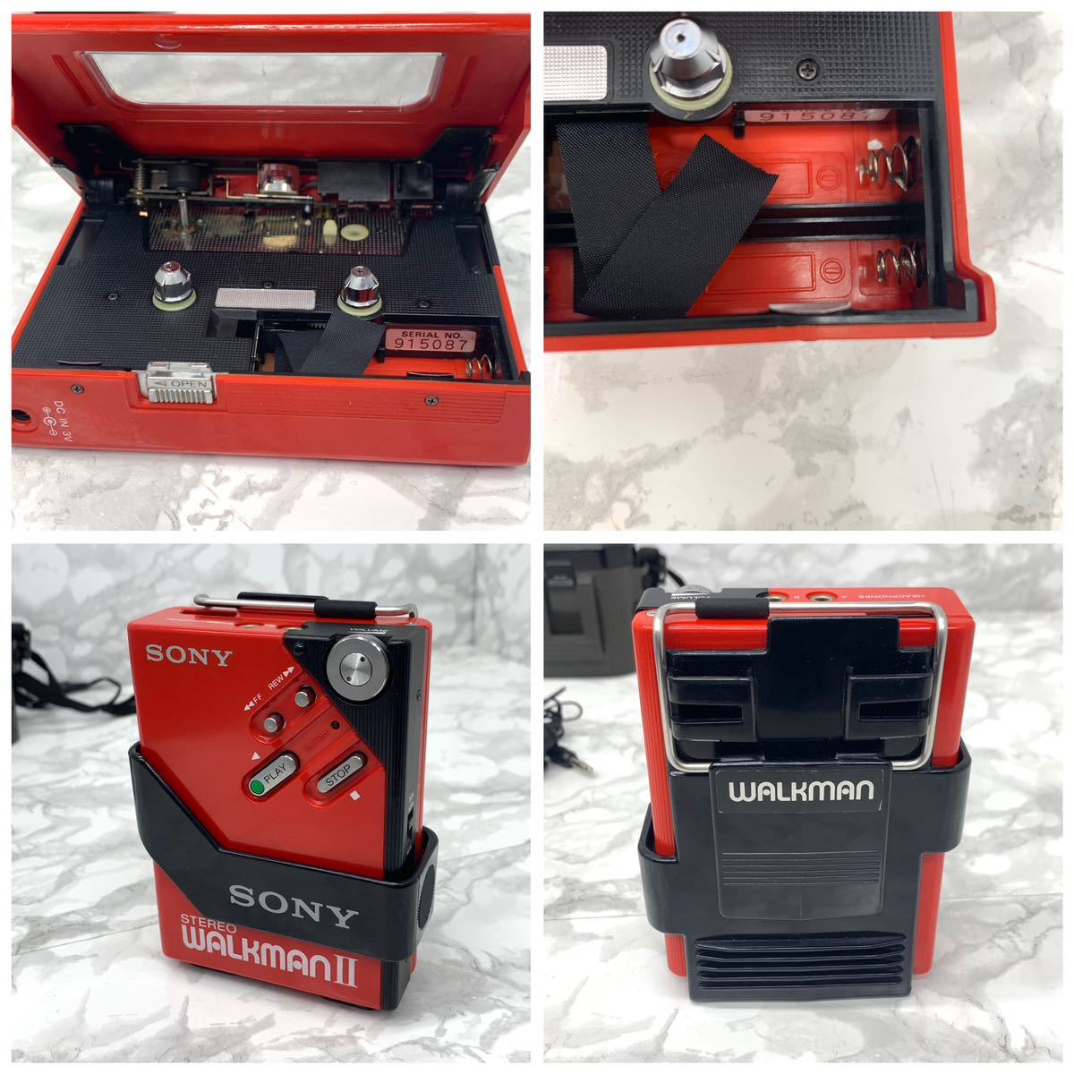 通電確認】 SONY WM-2 ウォークマン2 ホルダー 人気のレッド WALKMAN
