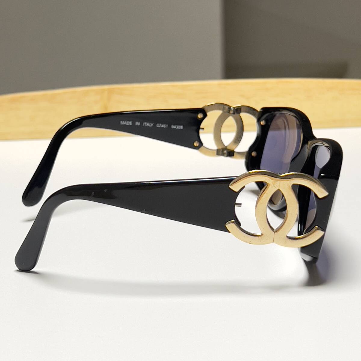 CHANEL シャネル ヴィンテージ サングラス ココマーク金具 ブラック