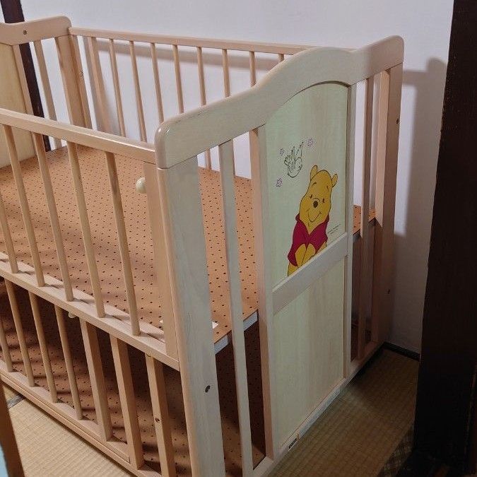 KATOJI ベビーベッド 木製 くまのプーさん 70×120cm｜Yahoo!フリマ（旧