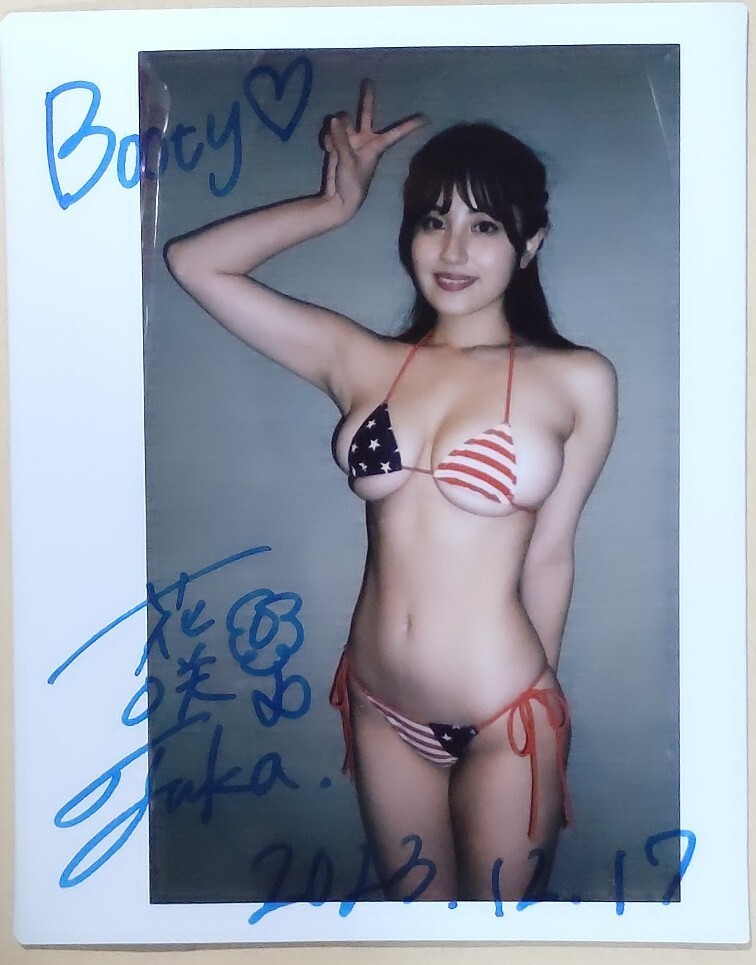 Yahoo!オークション - 花咲楓香 直筆サイン入り水着チェキ マイクロビ