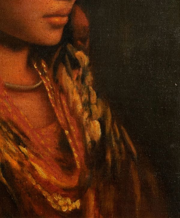 Yahoo!オークション - 青木繁 油絵 手描き《少女》表サイン 裏サイン