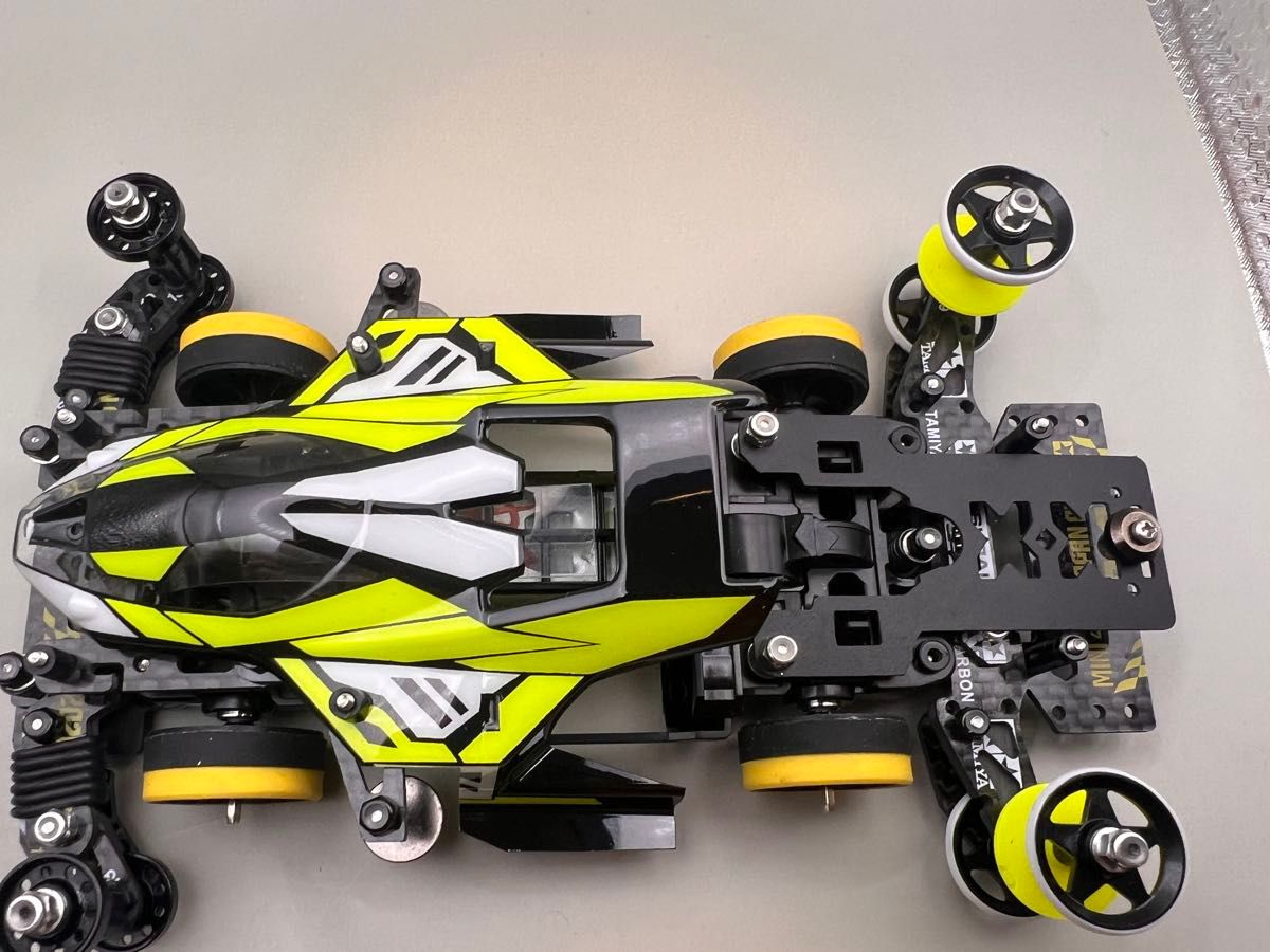 ミニ四駆 MSフレキ 完成マシン 海外優勝仕様 全CNC精密作成 機甲黄