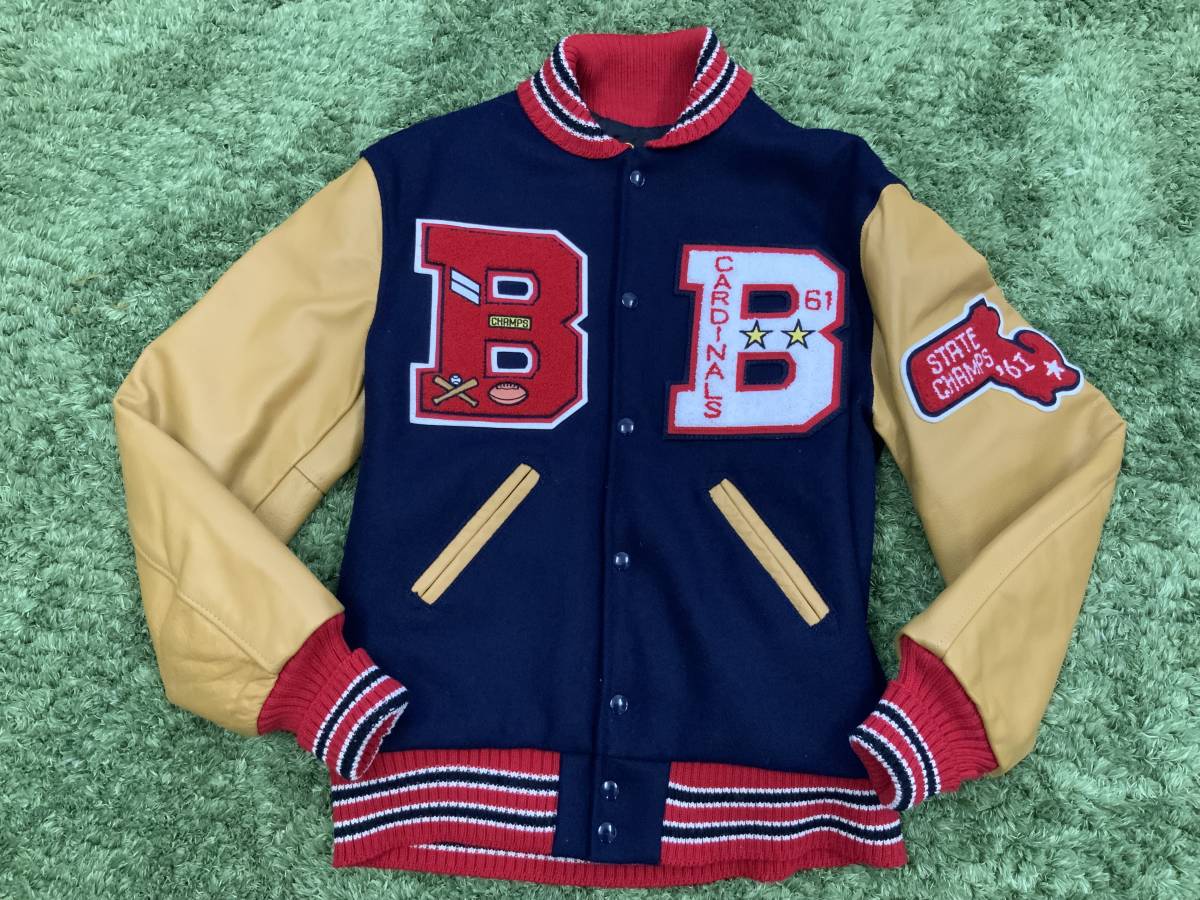 極美品 限定200着品 Champion チャンピオン アームレザー スタジャン