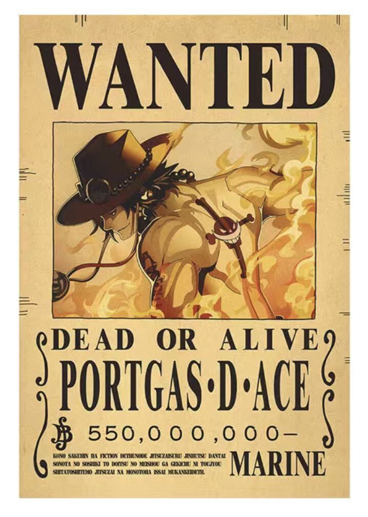 ONE PIECE エース ゴールド手配書 純金999.9 24K 22k 18 ONE PIECE