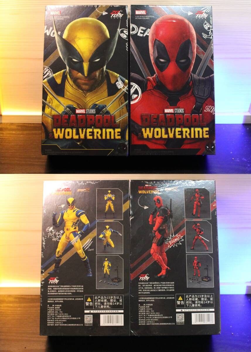 新品 ZD Toys デッドプール&ウルヴァリン アクションフィギュア 2体