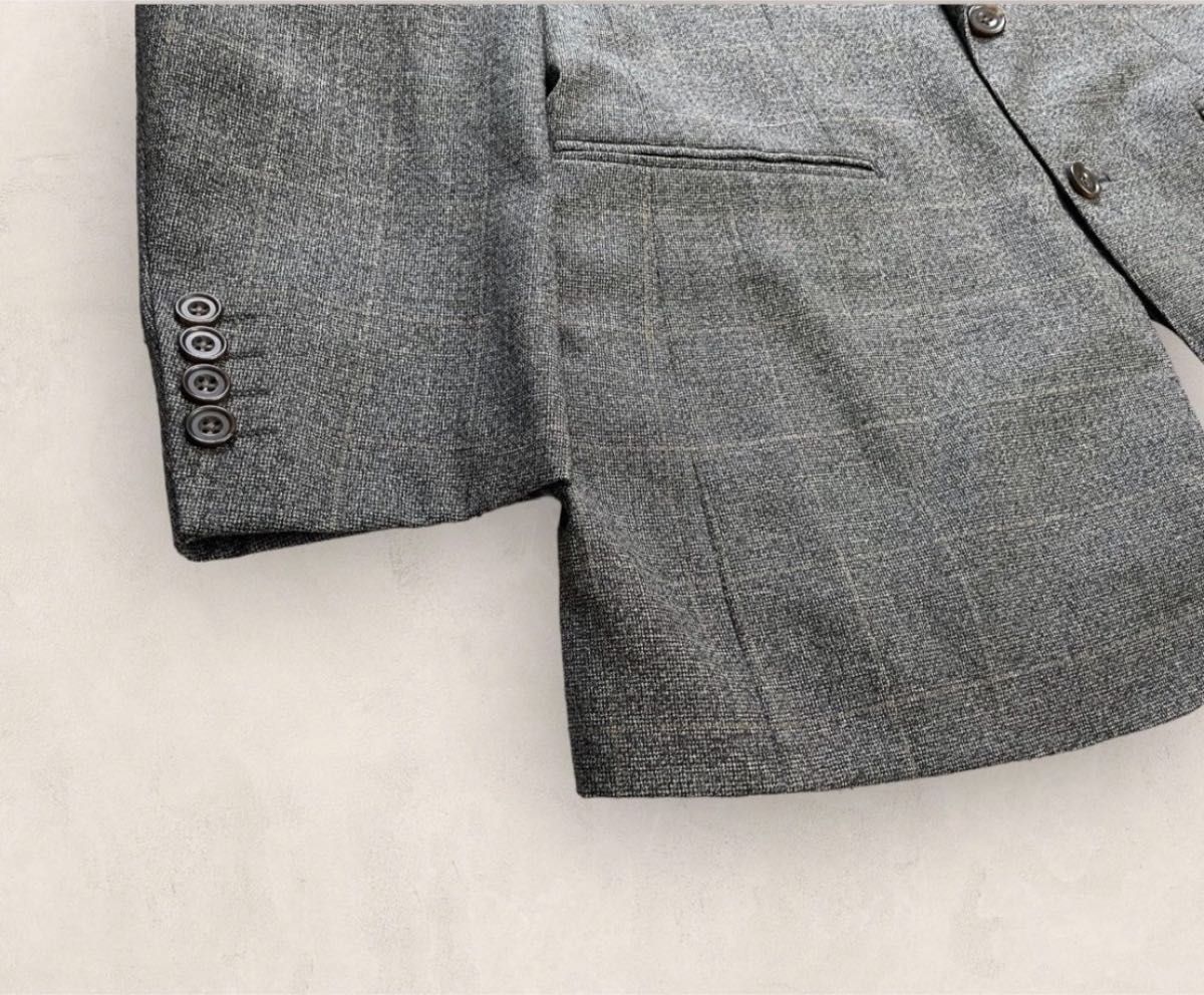 バーバリー スーツ 3ピース 灰色 グレー ウール 2B M セットアップ