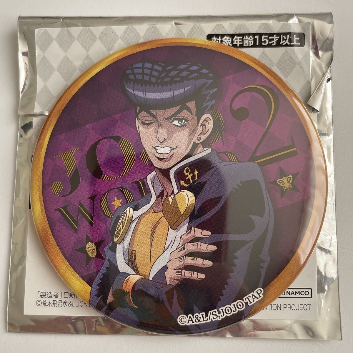 JOJO WORLD Quizzesジョジョの奇妙な冒険 缶バッジ 東方仗助 ジョジョ