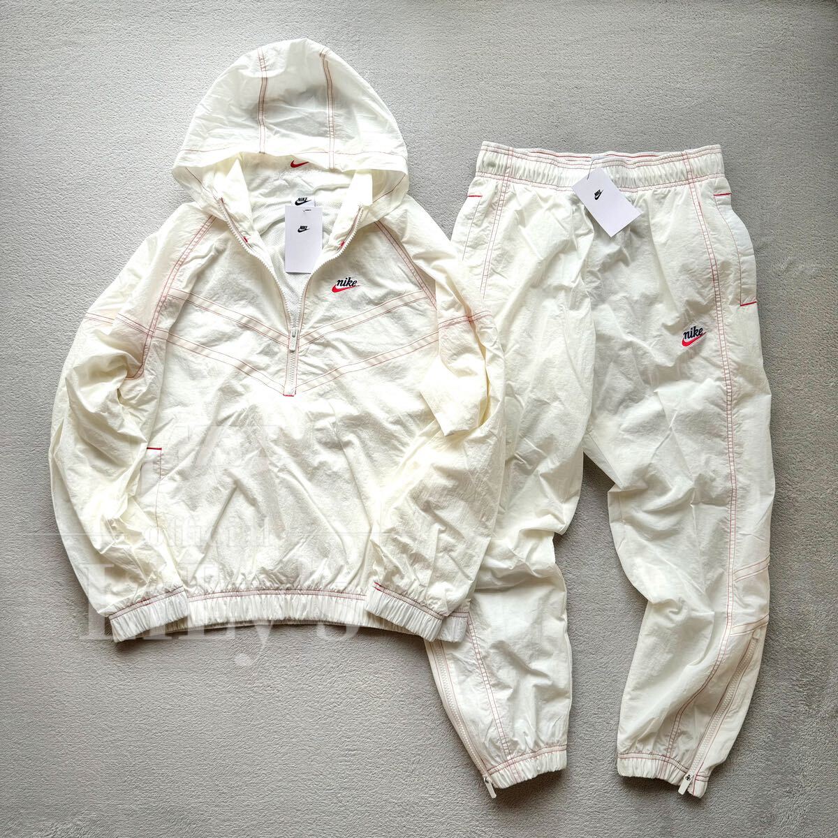 新品 NIKE上下セットアップ Mサイズ 白赤 ナイキ ナイロン ビッグス