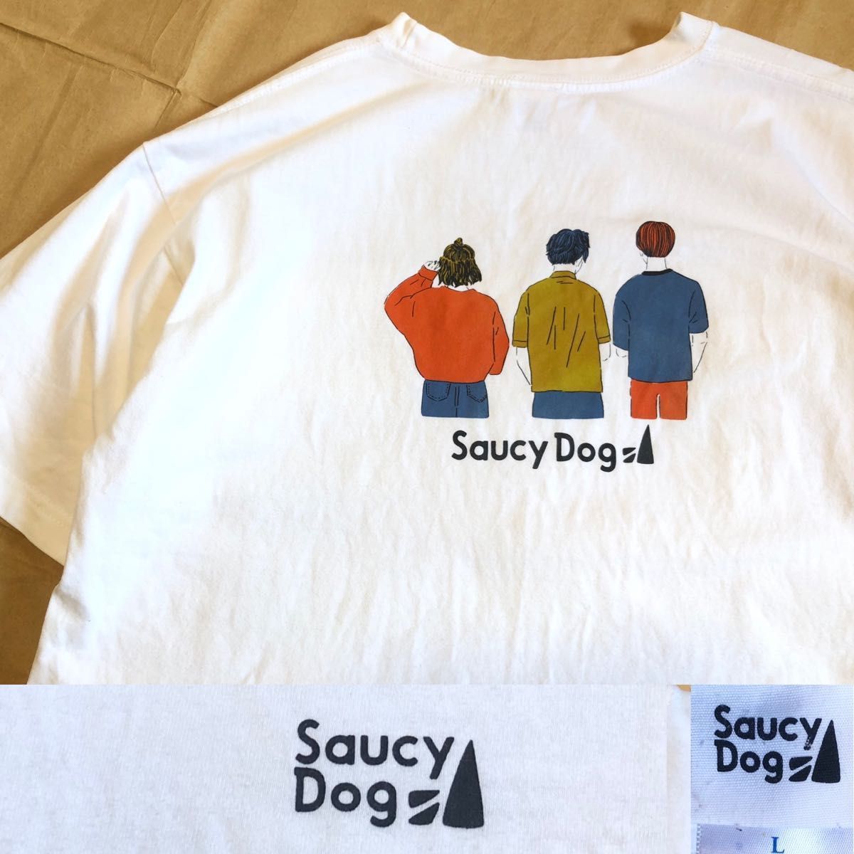 Saucy Dog Tシャツ L 白 サウシードッグ バンド グッズ｜Yahoo!フリマ
