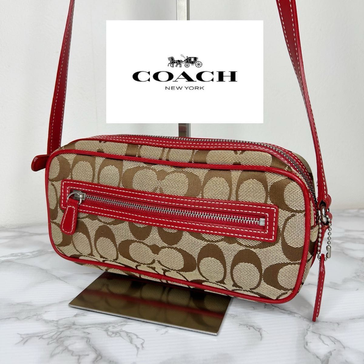 COACH コーチ シグネチャー ミニショルダーバッグ A08｜Yahoo!フリマ