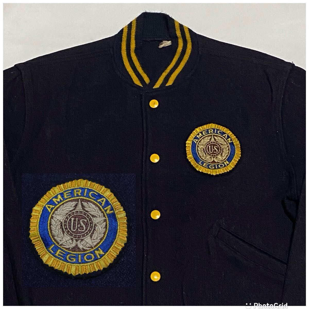 60's AMERICAN LEGION ウール スタジャン Mサイズ 退役軍人会 軍物