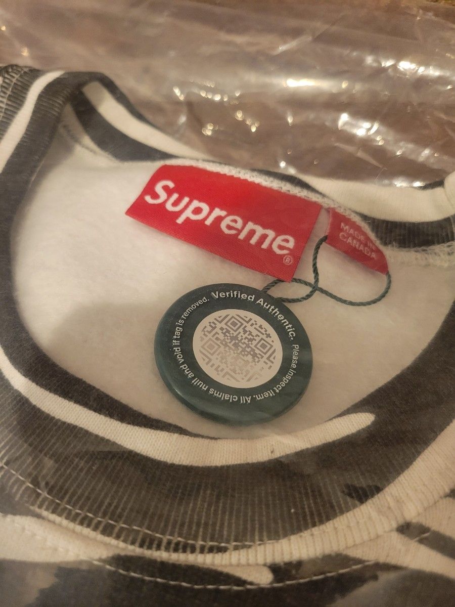 キムタク着 Supreme Box Logo Crewneck Lサイズ Zebra ゼブラ ボックス