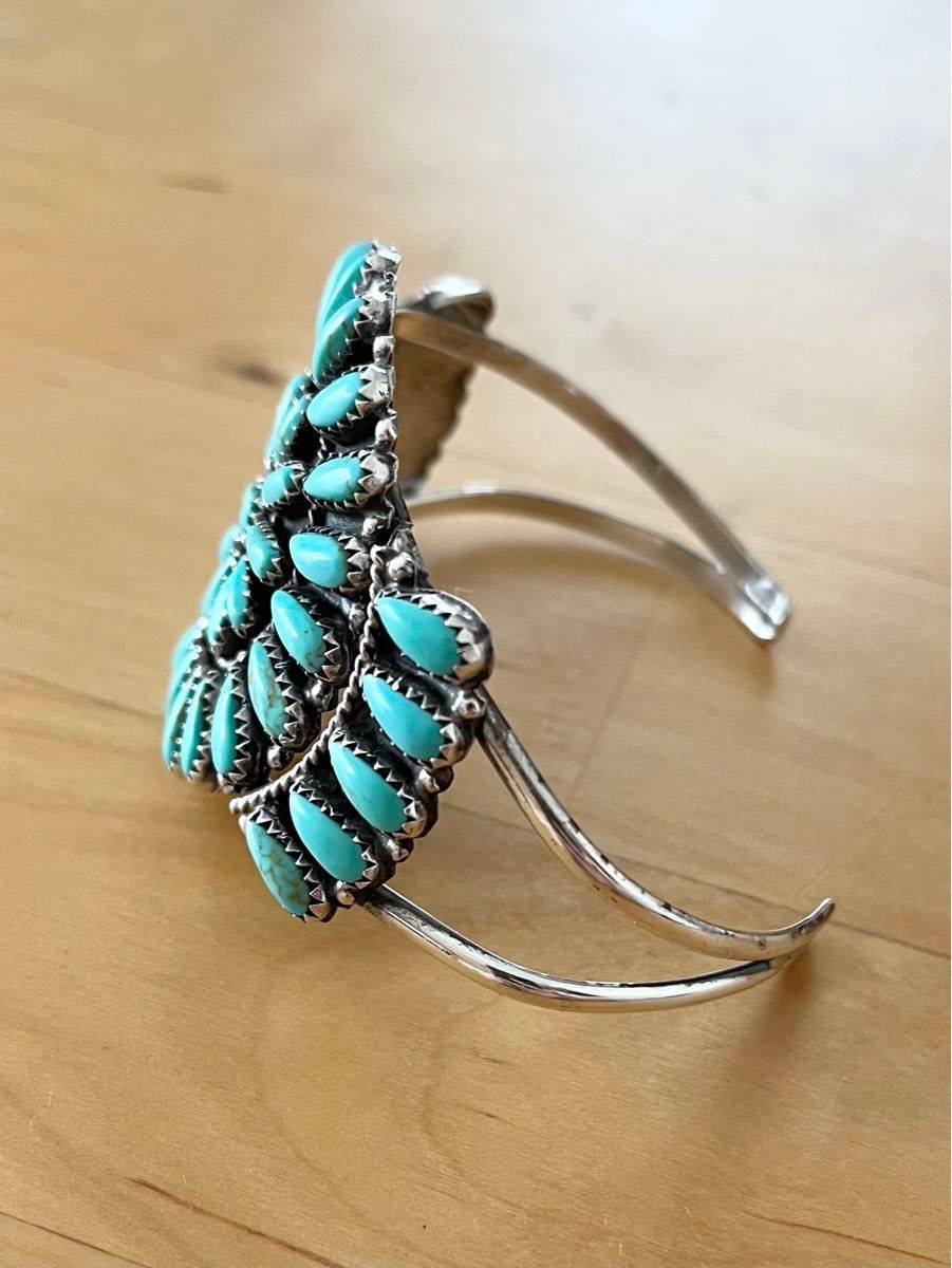 P JONES ズニ族 インディアンジュエリー ターコイズ バングル シルバー