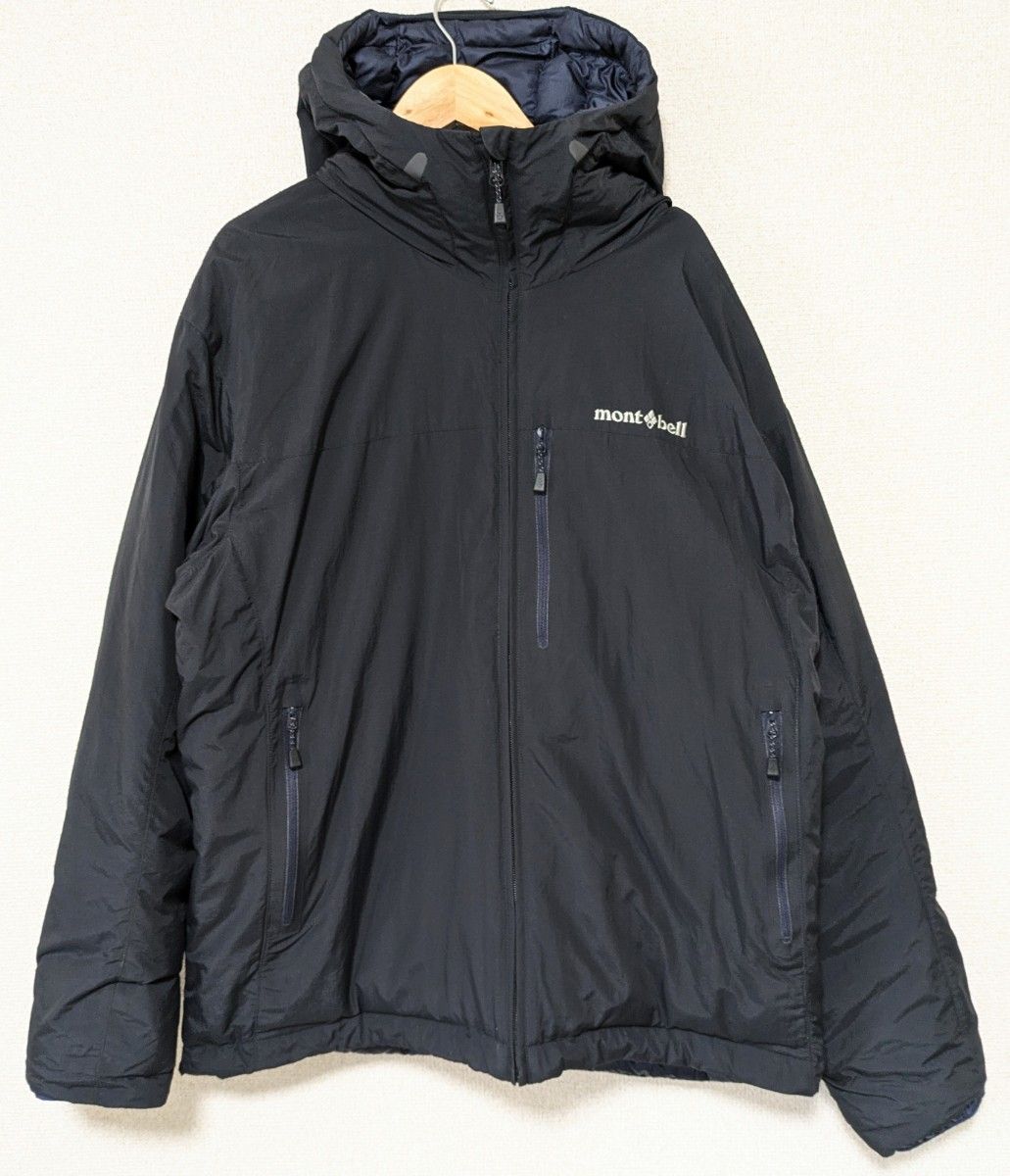 美品 コロラドパーカ メンズL リバーシブル 黒 ブラック ネイビー mont