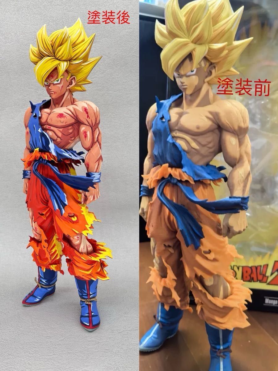 SMSP 孫悟空 二次元彩色 改修 スーパーサイヤ人原画再現 フィギュア 塗