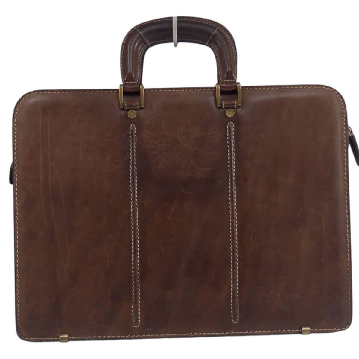 即決 イタリア製 VISARUNO オールレザービジネスバッグ ビサルノ