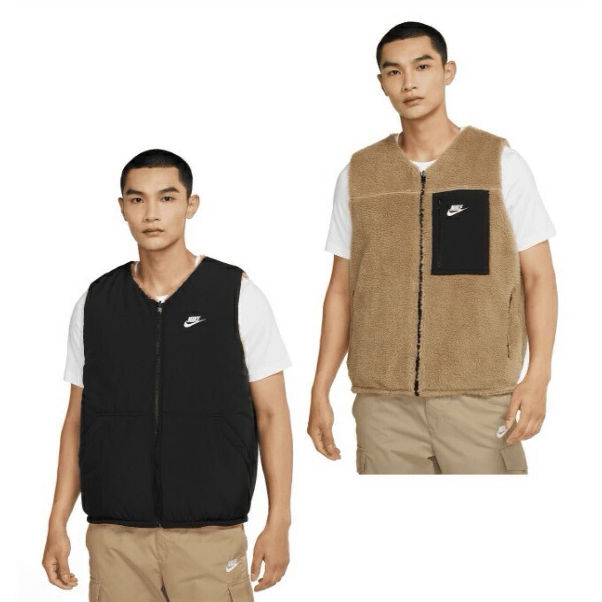 NIKE ナイキ フリースベスト ボアベスト リバーシブル 新品 XXL