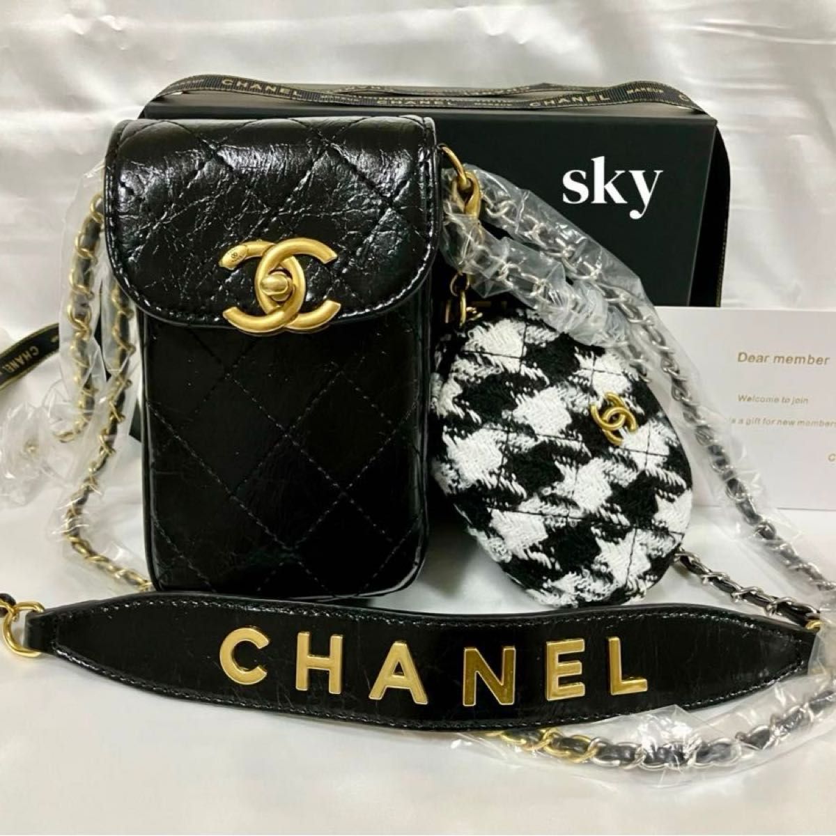 新品 シャネル ノベルティ ショルダーバッグ スマホポーチ ミニバッグ