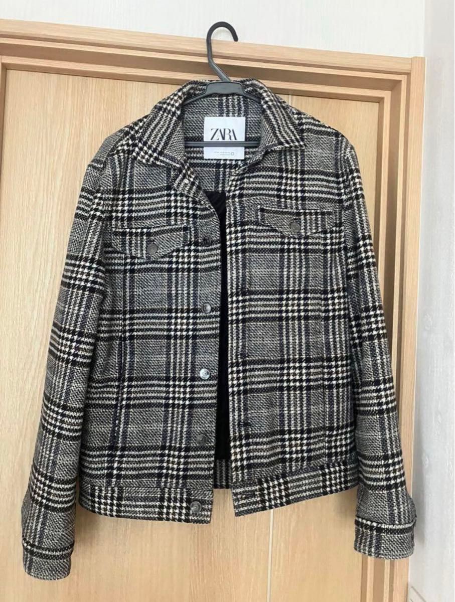 ZARA 】メンズジャケットコート M チェック チェック柄｜Yahoo!フリマ