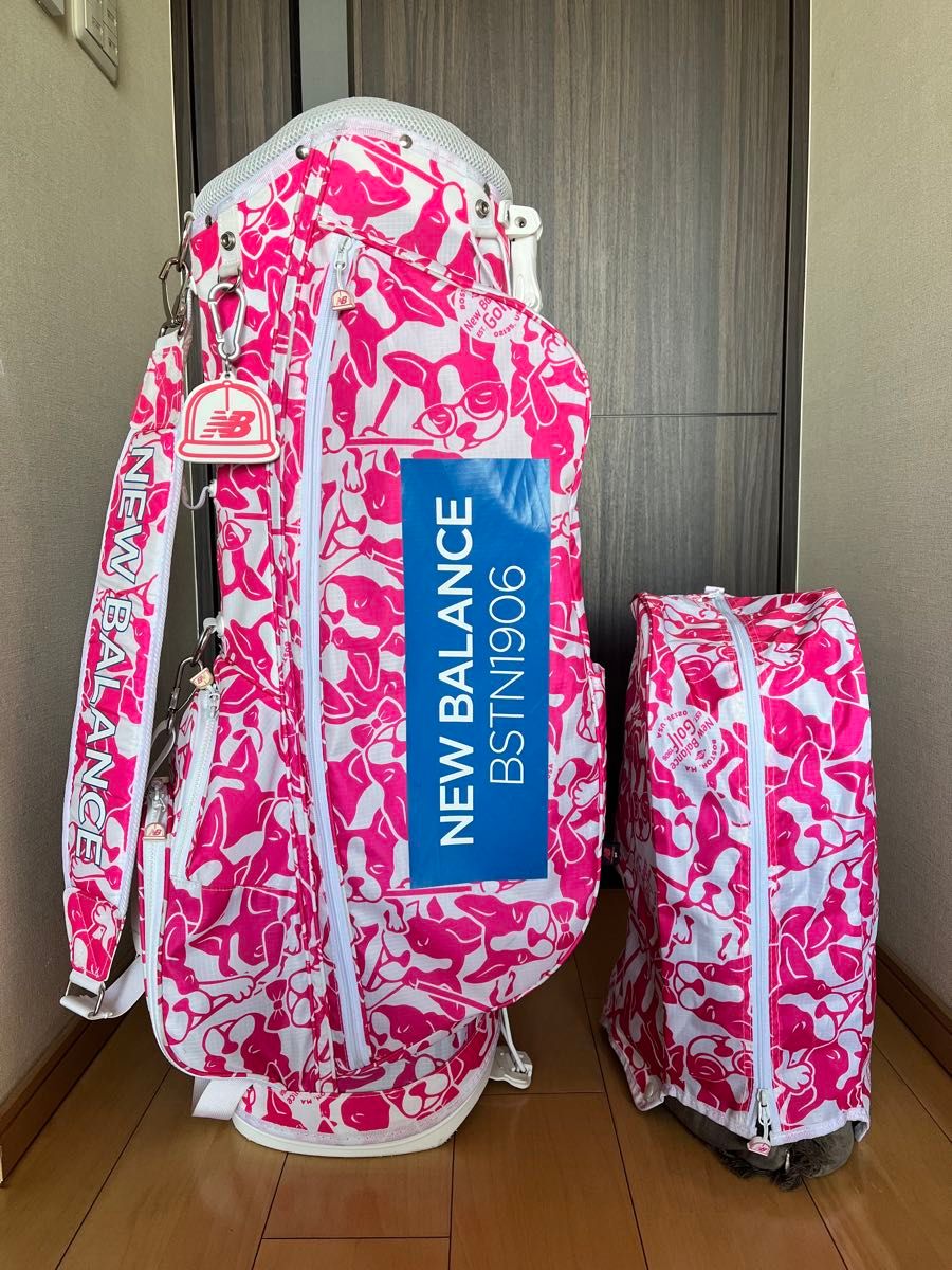 完売品 美品ニューバランス ゴルフ スタンド型キャディバッグ ボストン