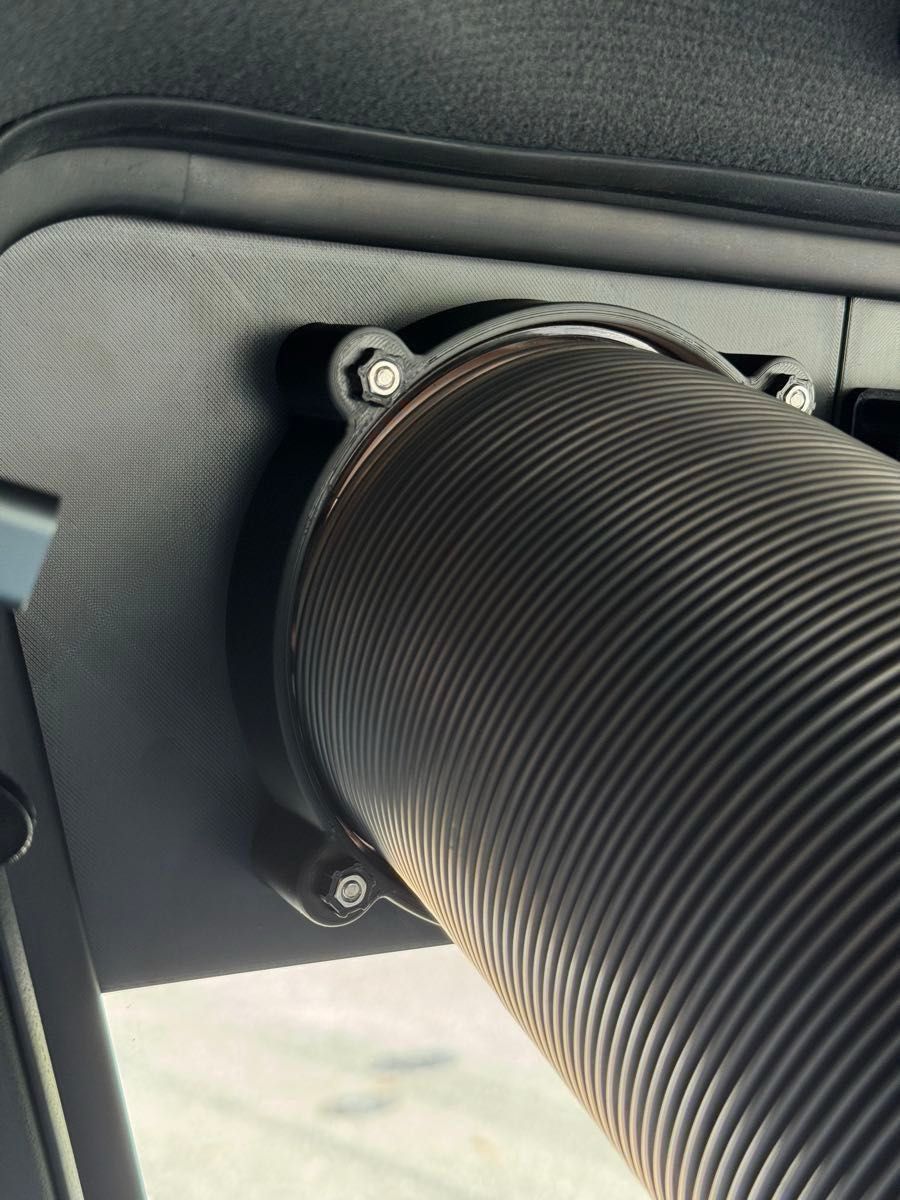 ハイエース200 ECOFLOW WAVE2/3 用排気ダクトパネル+防雨フードキット