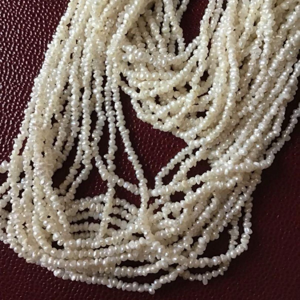 2点まとめ アコヤ真珠 砂芥子 砂ケシパール15連ネックレス ケ9 アコヤ
