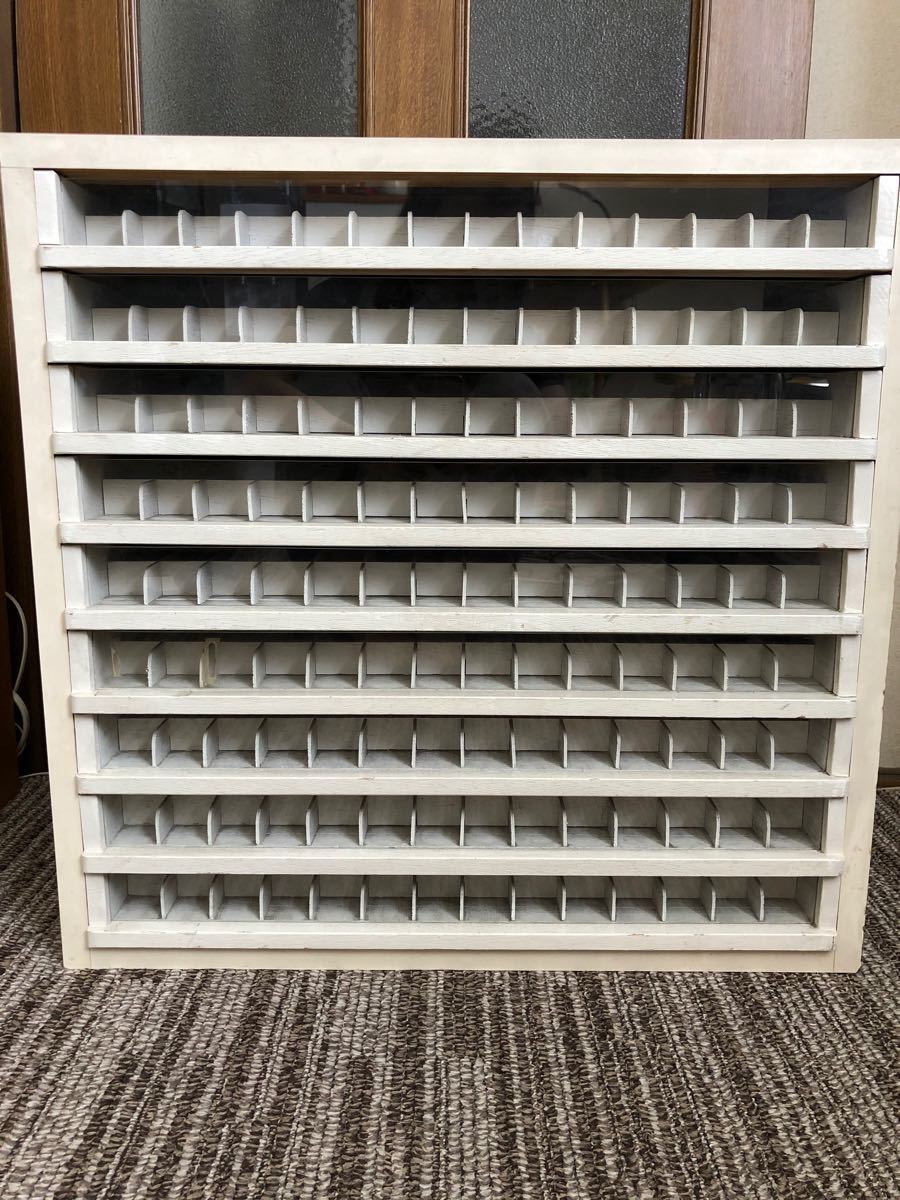 木製 糸ケース 収納棚 ミシン糸 昭和レトロ 上段｜Yahoo!フリマ（旧