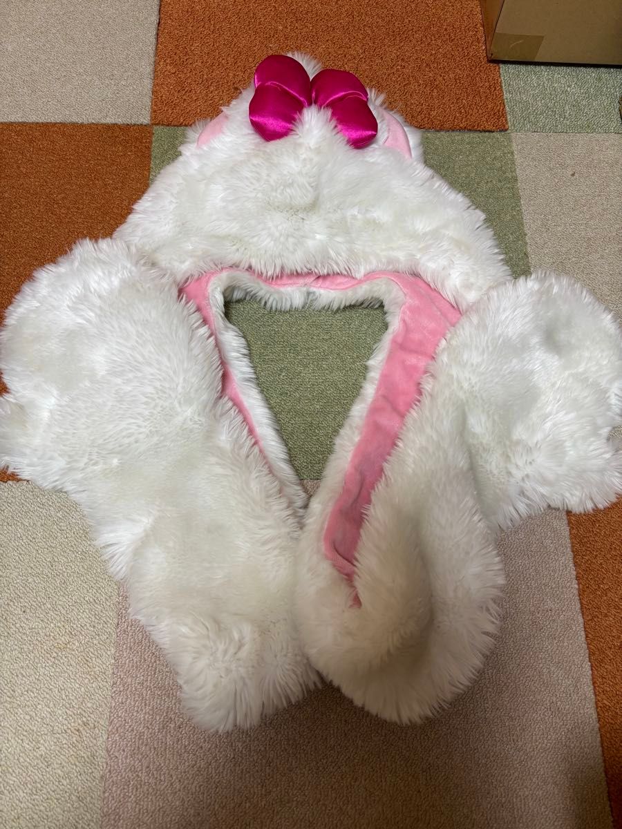 ディズニー マリーちゃん マフラーキャップ 手袋付き ファンキャップ