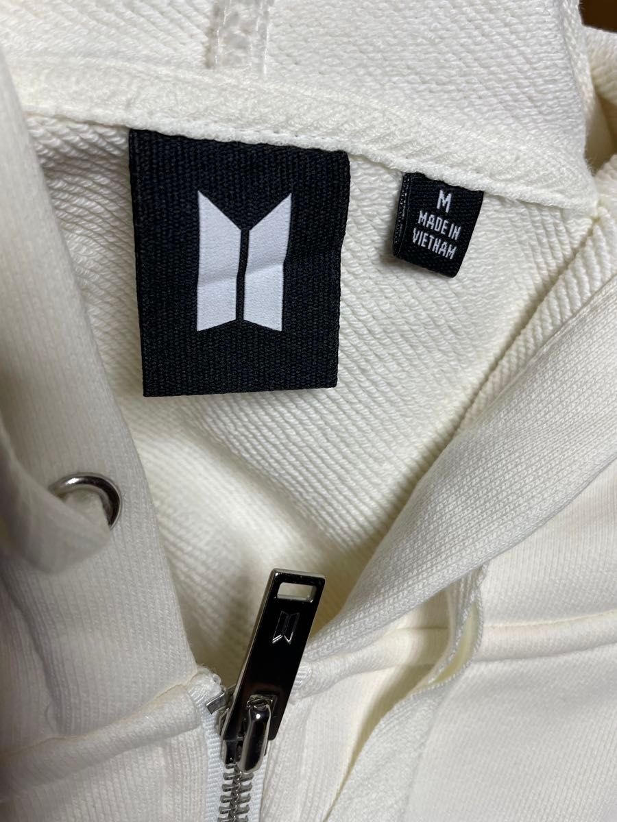 グク BTS JUNGKOOK ARMYST ZIP-UP HOODIE Mサイズ 白 パーカー