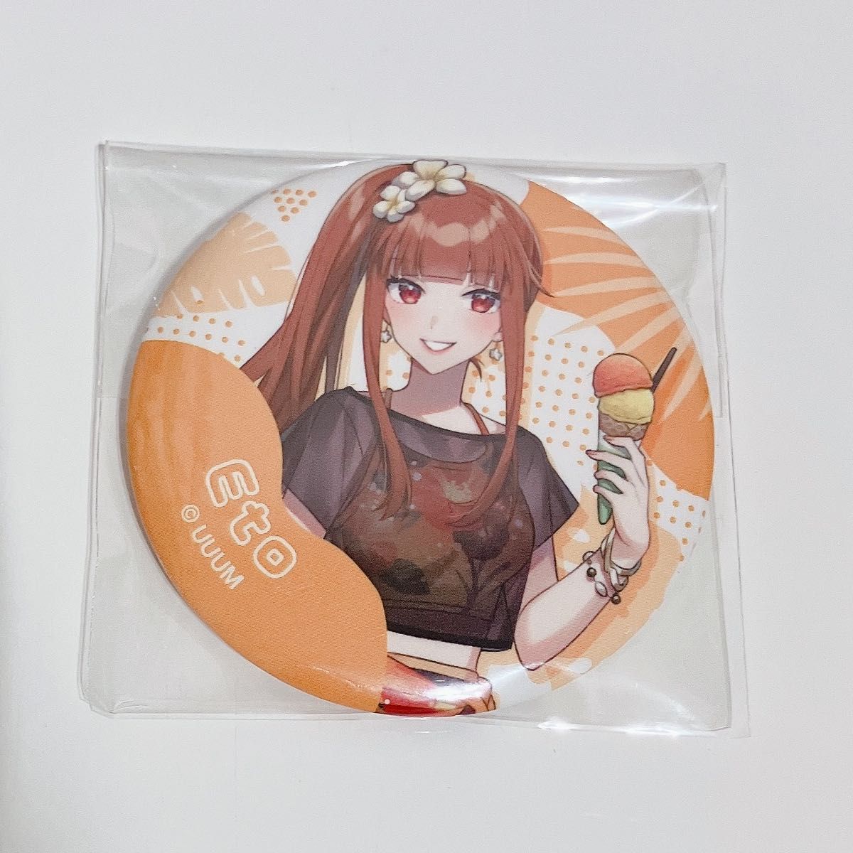 からぴち えと さん サマラン 缶バッジ カラフルピーチ サマーランド