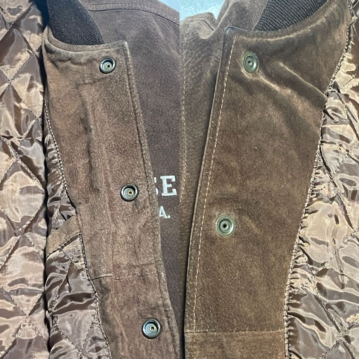 コンバース オールスター レザー スタジャン ジャケット 茶 M 希少 90s