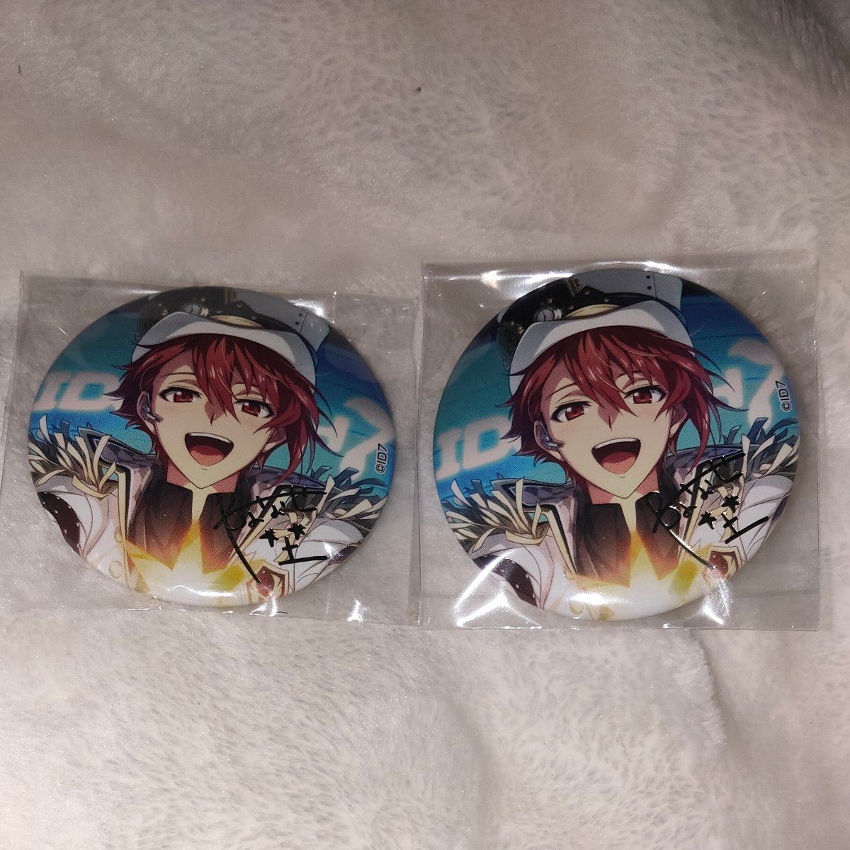 アイナナ アイドリッシュセブン 缶バッジ ブラホワ 七瀬陸 2点セット