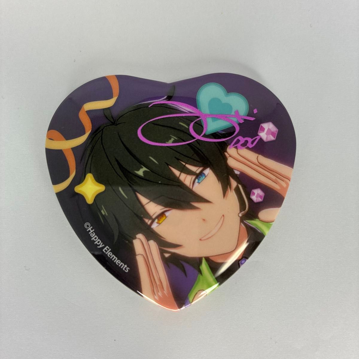 影片みか 缶バッジ 8周年 ハート型缶バッジ あんスタ あんさんぶる