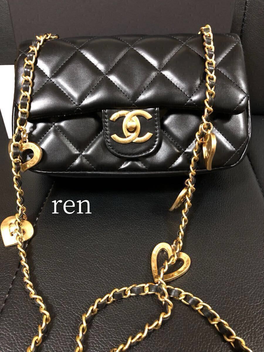 新品 CHANEL シャネル ノベルティ ショルダーバッグ ゴールドチェーン