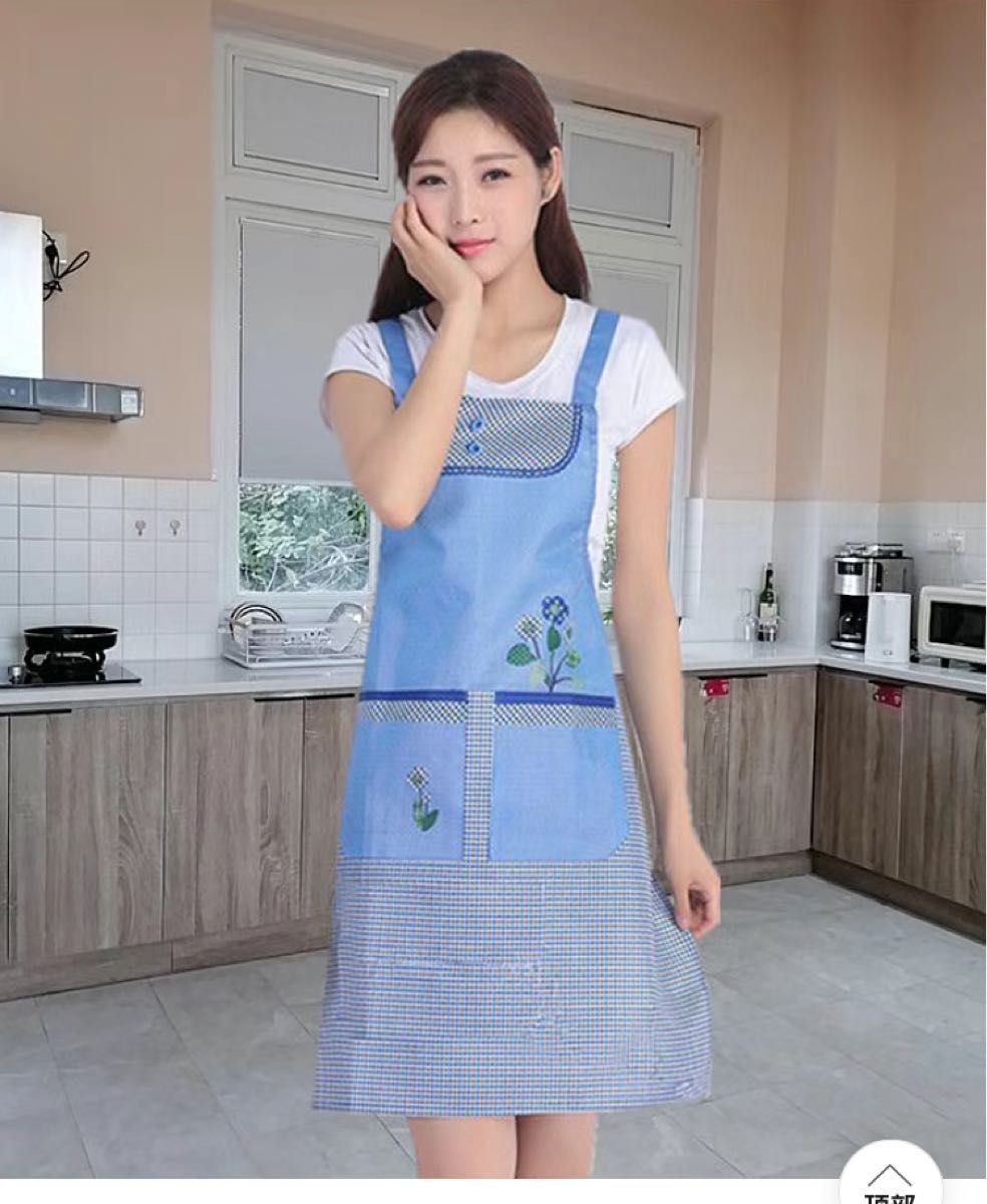 花柄刺繍エプロン赤 かわいい キッチン用品｜Yahoo!フリマ（旧PayPay